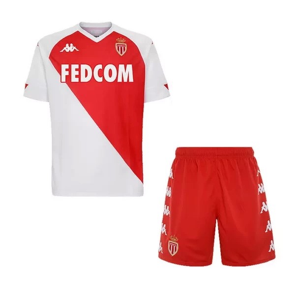 Camiseta AS Monaco 1ª Niños 2020-2021 Blanco Rojo